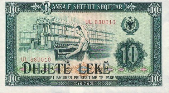 Albania 10 leke 1976 P-43a UNC