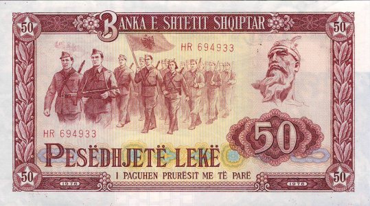 Albania 50 leke 1976 P-45a UNC