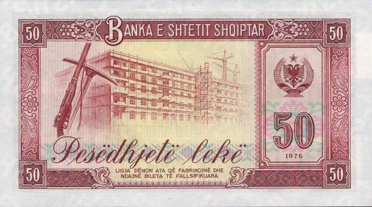 Albania 50 leke 1976 P-45a UNC