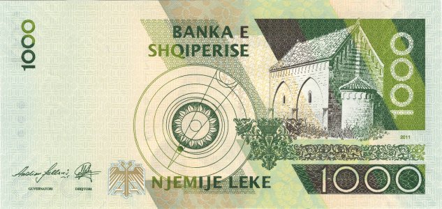 Албанія 1000 leke 2011 P-73b ser.SZ UNC