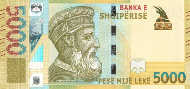 Албанія 5000 leke 2017 P-80a ser.NB UNC