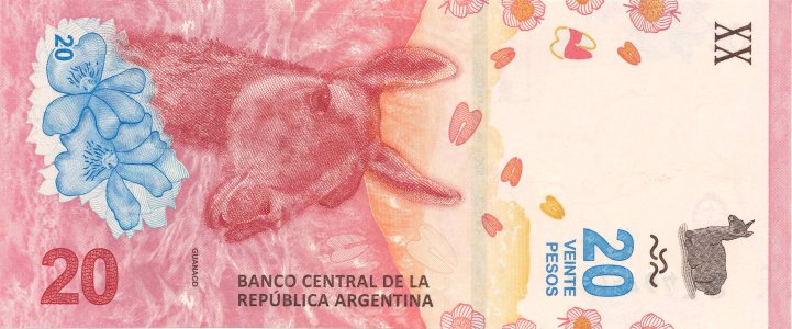 Аргентина 20 pesos 2017 P-361a ser.B UNC