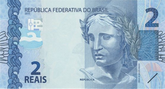 Brazil 2 reais 2010 P-252f UNC