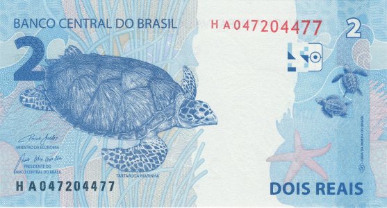 Brazil 2 reais 2010 P-252f UNC