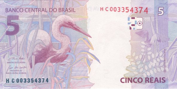 Brazil 5 reais 2010 P-253f UNC