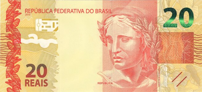 Brazil 20 reais 2010 P-255e UNC