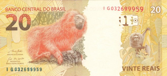 Brazil 20 reais 2010 P-255e UNC