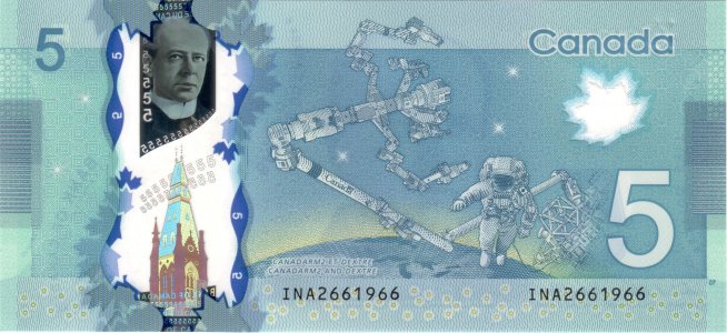 Канада 5 dollars 2014 P-106c UNC