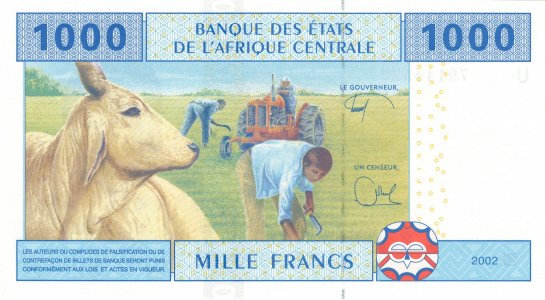 CAS Camerun 1000 francs 2017 P-207Ue UNC