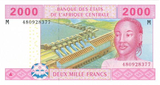 CAS Central African Republic 2000 francs 2010 P-308Mc UNC