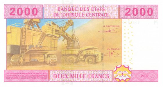 CAS Central African Republic 2000 francs 2010 P-308Mc UNC