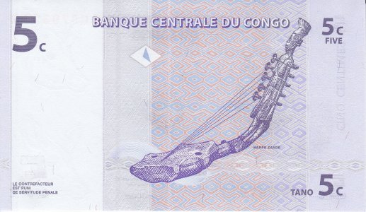Конго 5 centimes 1997 P-81a UNC