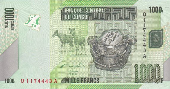 Конго 1000 francs 2005 P-101a UNC