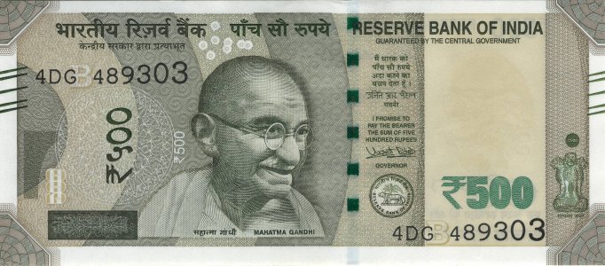 Індія 500 rupees 2018 B P-114k.2 UNC