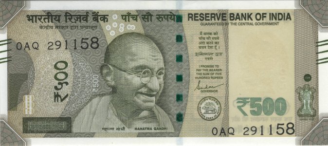 Індія 500 rupees 2019 P-114m.1 UNC