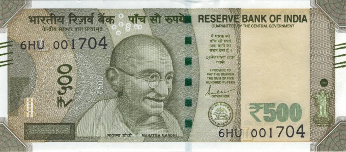 Індія 500 rupees 2019 L P-114m.3 UNC