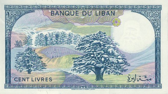 Lebanon 100 livres 1988 P-66d UNC