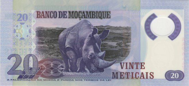 Mozambique 20 meticais 2011 P-149 UNC