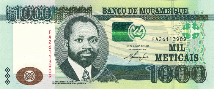 Mozambique 1000 meticais 2011 P-154a UNC
