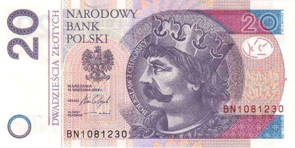 Польща 20 zlotych 2016 P-184b UNC