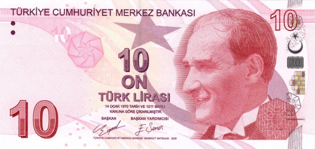 Туреччина 10 lira 2020 P-223d UNC