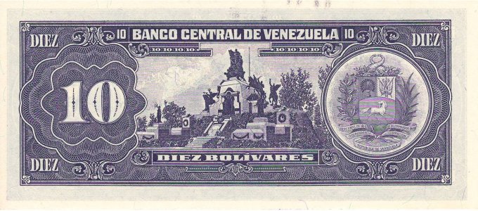 Венесуела 10 bolivaros 1995 P-61d ser.R UNC