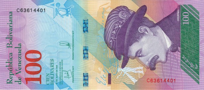 Venezuela 100 bolivaros 2018 P-106c ser.C UNC