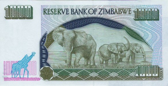 Zimbabwe 1000 dollars 2003 P-12a UNC
