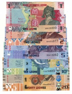 Сьєрра Леоне set 1 2 5 10 20 leones 2022 P-36 UNC