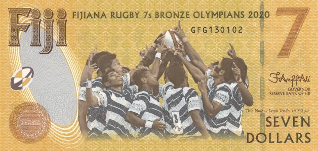 Fiji 7 dollars 2017 P-120a UNC commemorative