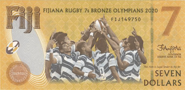Fiji 7 dollars 2017 P-120a UNC commemorative