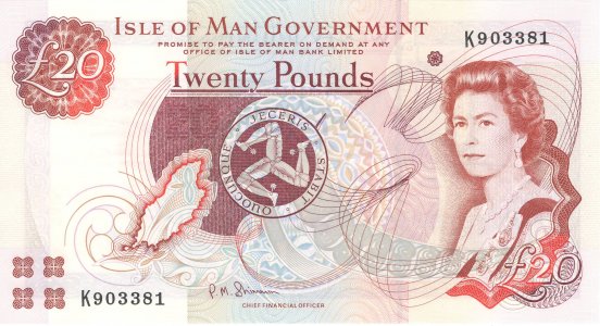 Isle of Man 20 pounds 2013 P-49 UNC